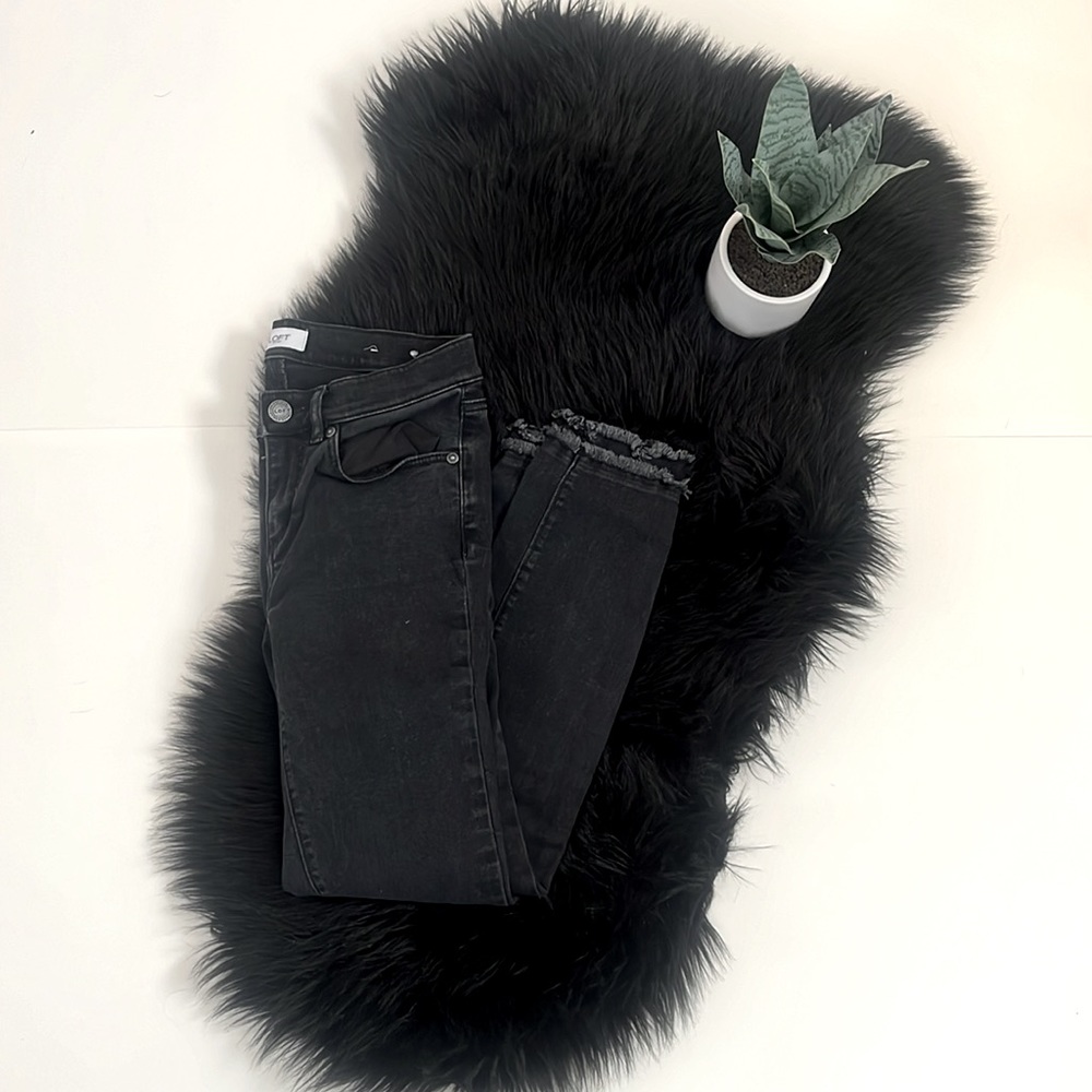 LOFT Modern Skinny Button Fly Ankle Cropped Jeans Size 0